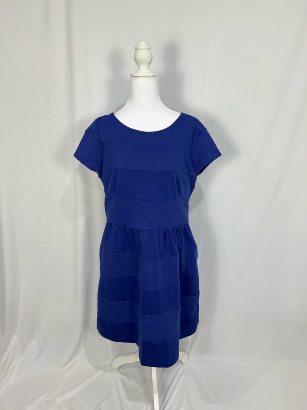 Elle Bold Royal Blue Fit and Flare Dress Women’s 16